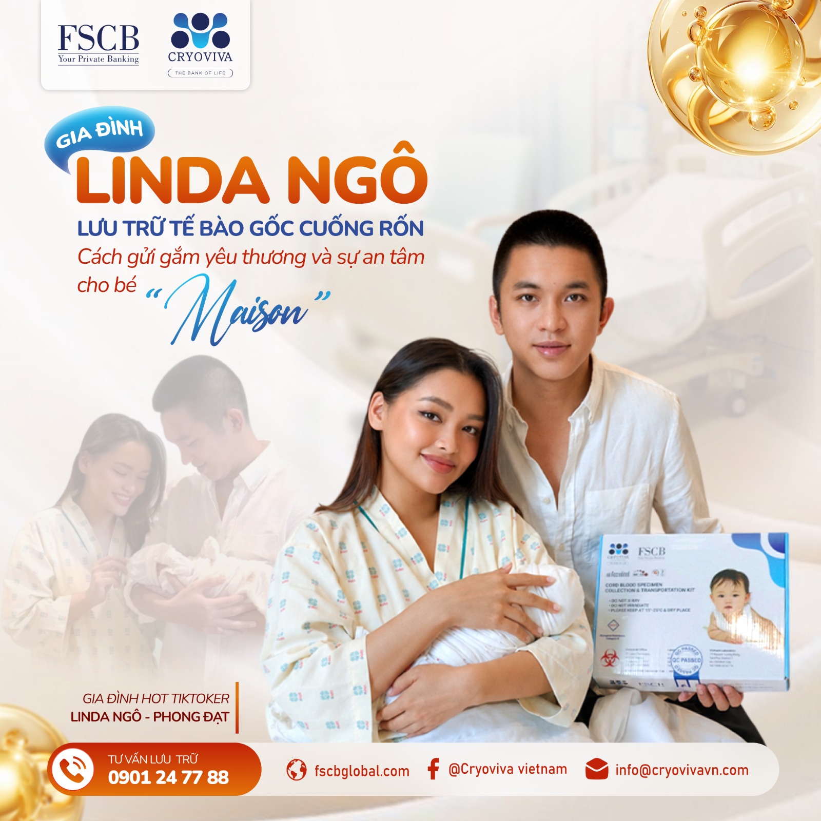 Linda Ngô lưu trữ tế bào gốc cuống rốn